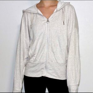 Athleta White-Grey Athletic Jacket
